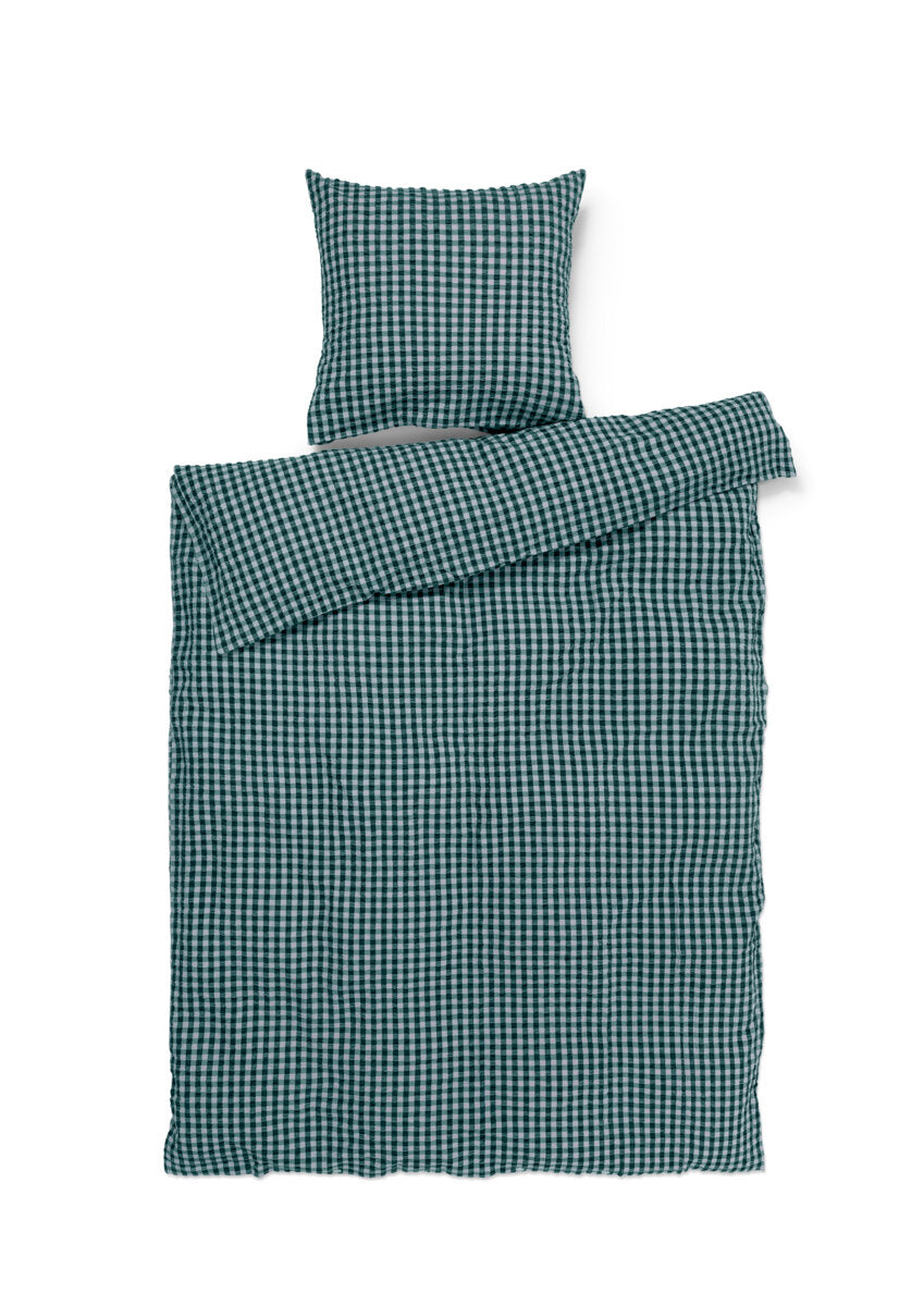 Bæk&Bølge Sengetøj - grøn/lys blå